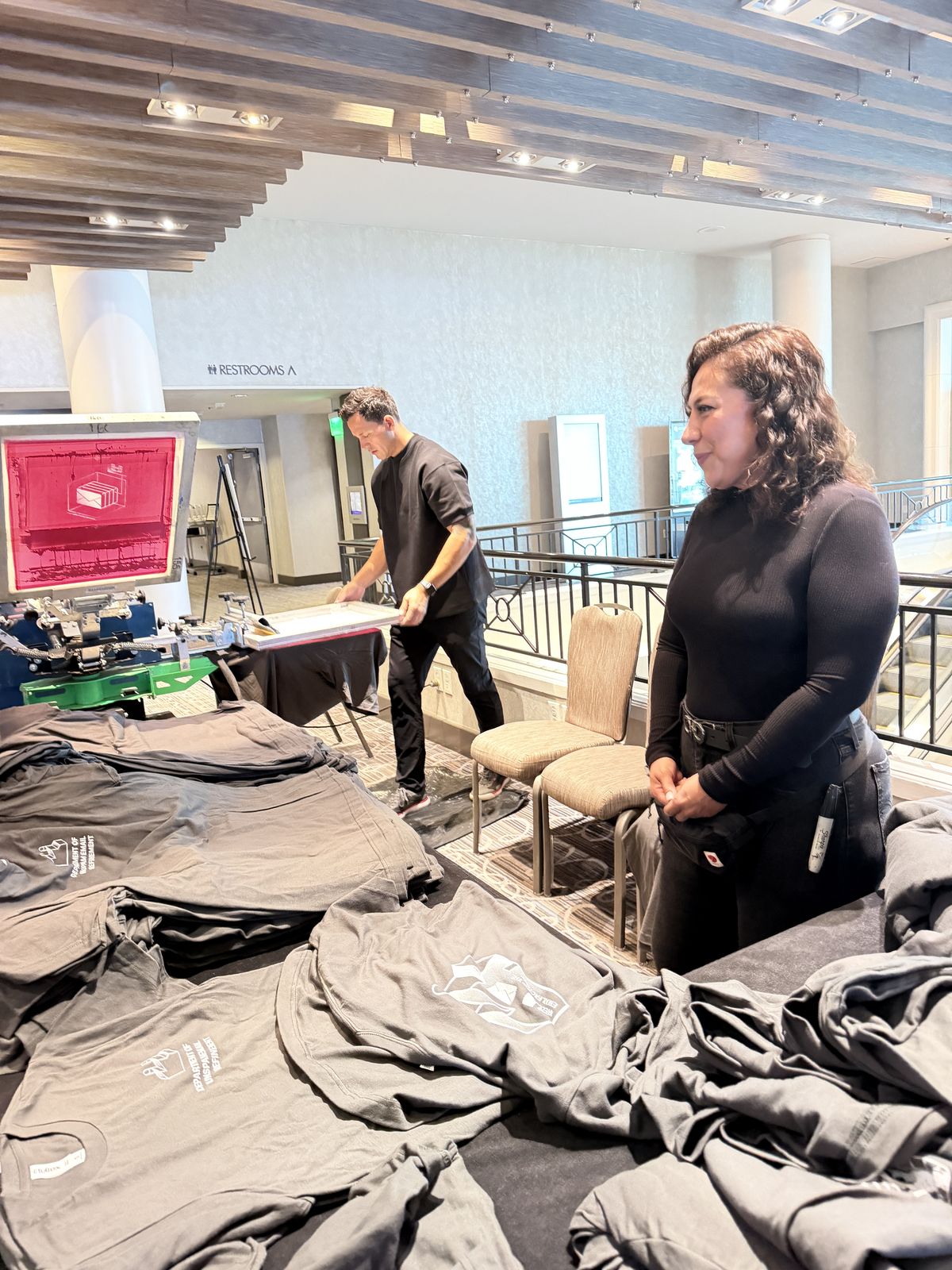 High-output live printing rig for Charlotte festivals and concerts