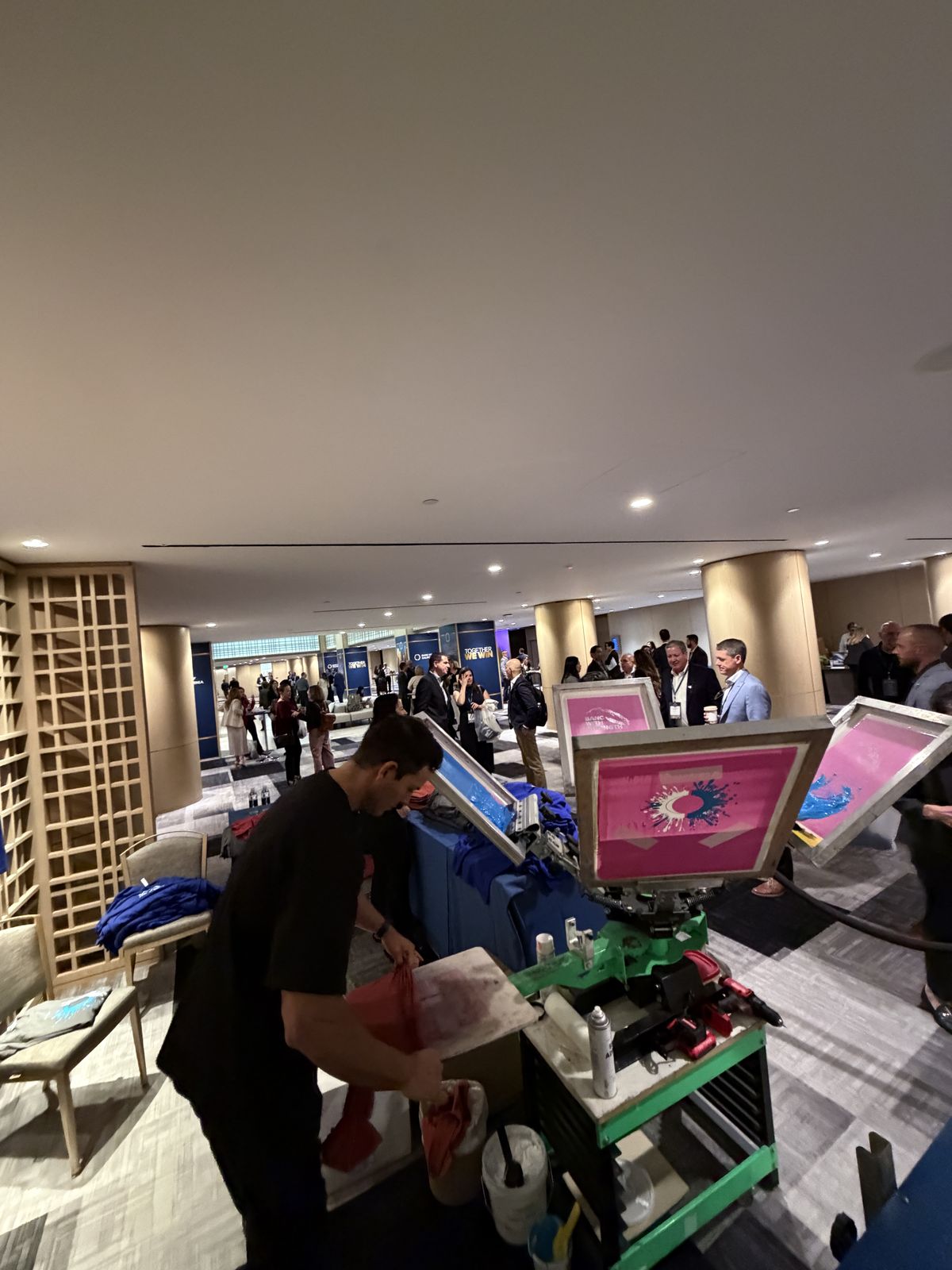 Merch Troop live event printing in Charlotte — made live, worn out the door
